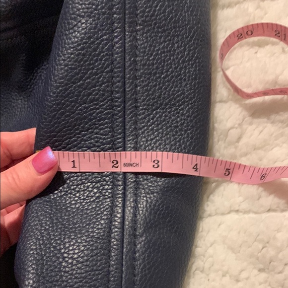 Authentic Michael Kors Navy Leather Hobo Bag - Picture 10 of 11